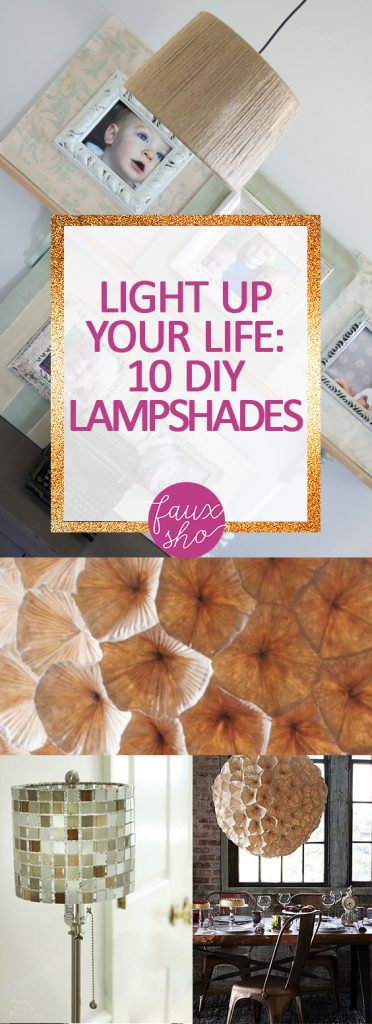 Light Up Your Life: 10 DIY Lampshades| DIY Lampshade, Lampshade Projects, DIY Home, DIY Home Decor, Lampshades, DIY Home Stuff, DIY Lighting, Do It Yourself Landscape Projects, Popular Pin