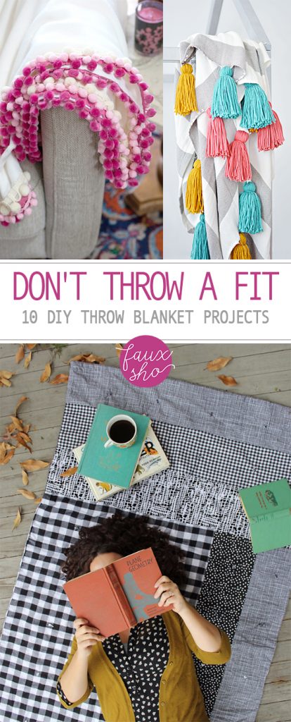 Don’t Throw a Fit: 10 DIY Throw Blanket Projects| Throw Blanket Projects, No Sew Blanket Projects, Easy Blanket Projects, DIY Blanket Projects, Super Simple Throw Blankets, Popular Pin 