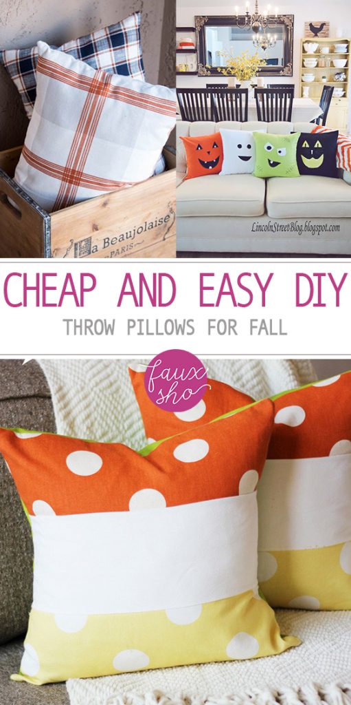  Fall DIYs, Throw Pillows for Fall, DIY Fall, Make Your Own Throw Pillows, Fall Home Decor, Home Decor for Fall.