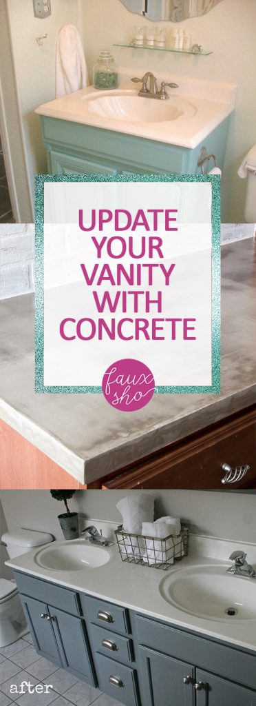 Update Your Vanity With Concrete| Bathroom Upgrades, Easy Bathroom Upgrades, How to Update Your Vanity, Easily Upgrade Your Vanity, Bathroom Upgrades, Easy Bathroom Upgrades, DIY Bathroom, Popular Pin
