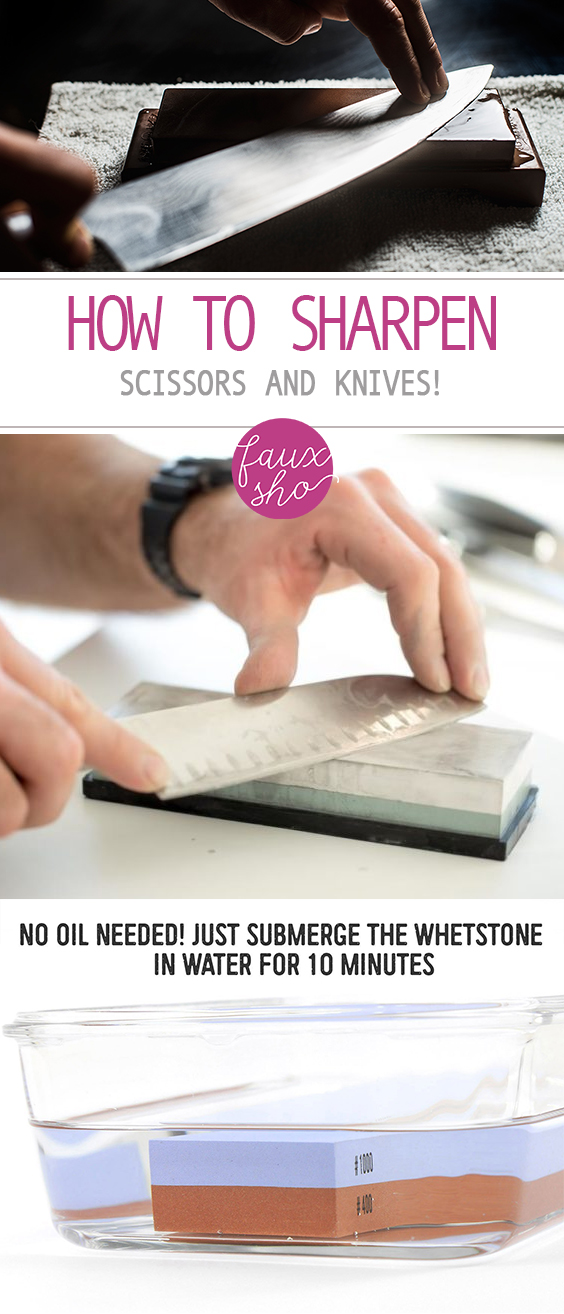 How to Sharpen Knives and Scissors! Faux Sho