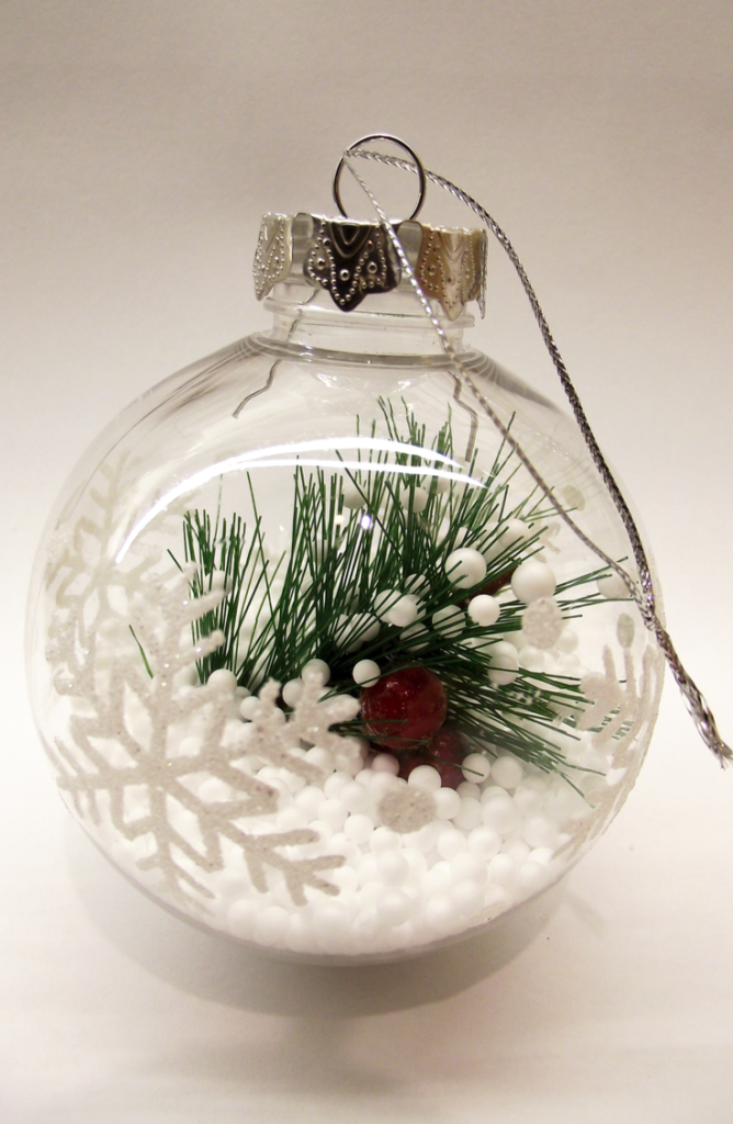 DIY Christmas Ornament Snow Globe for Memory Keepsake - The Crafting Nook