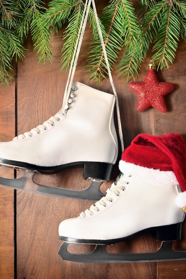 DIY Ice Skate Christmas Decor Faux Sho
