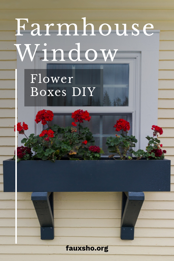 I love homes with window boxes. They make a house feel so inviting, friendly and of course they add a tremendous amount of beauty and curb appeal. Window boxes can be pretty pricey in the stores, but we have a great solution so you don't break the bank. Read on to learn about these farmhouse window flower boxes that you can DIY. Easy to follow instructions and they can be done in a day. Make your house super cute with these flower boxes. #DIYproject #DIYwindowboxes #farmhousewindowflowerbox