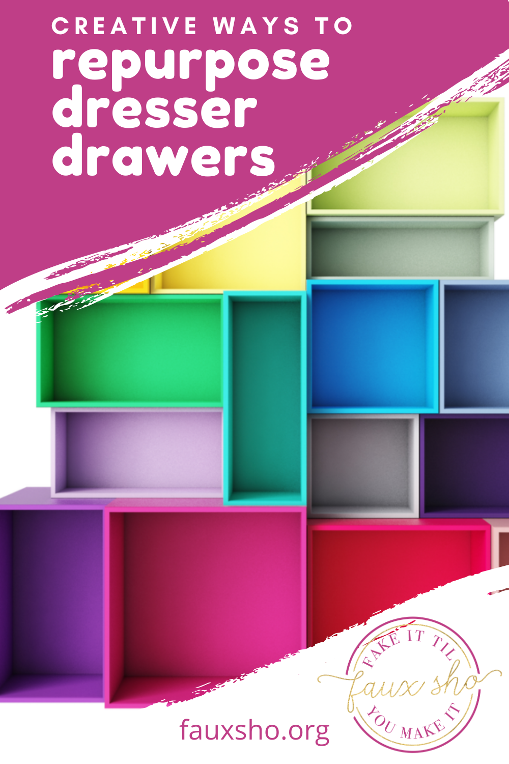 Repurpose Dresser Drawers Diy Ideas, Dresser Shelving Units