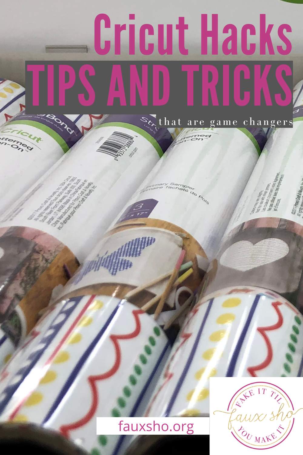 If you want to take your Cricut game to the next level, these Cricut hacks will get you there fast! Learn tips and tricks to make your skills better than ever. Read on for more info about these hacks. #howtousethecricut #cricutshortcuts #crafthacks #fauxshoblog