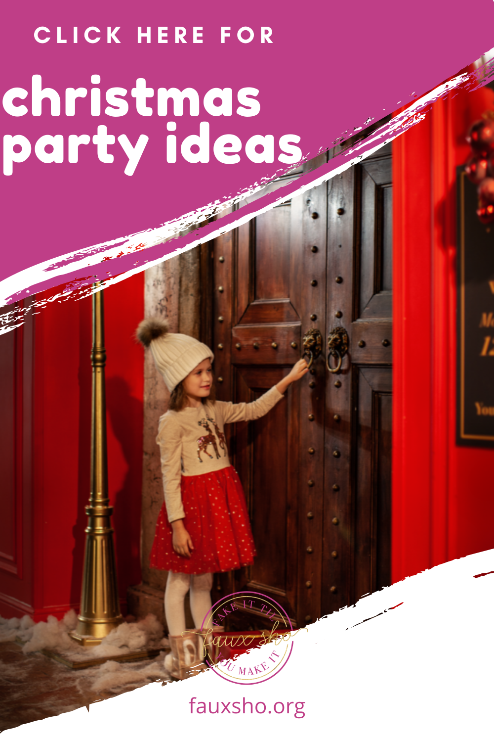 If you're planning on throwing a Christmas party for your kids, family, or co-workers, then you've got to check out these Christmas party ideas! #FauxShoBlog #ChristmasPartyIdeas #KidsChristmasPartyIdeas #FamilyChristmasPartyIdeas #WorkChristmasPartyIdeas  #christmasparty