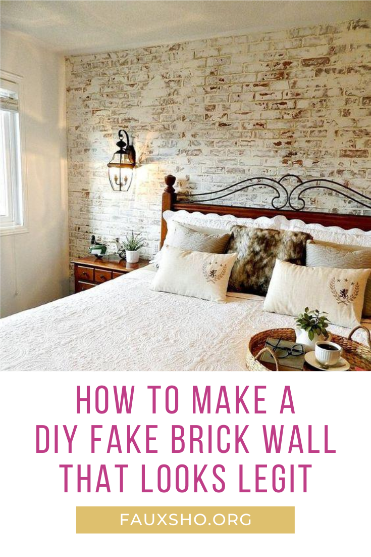 Everybody wants a house with a cool brick wall. But, if you don't have one, fauxsho.org can show you just how easy it is to make one. Visit the blog for tips and tricks and other amazing projects. #fauxbrickwall #brickwall #homedecor #DIY #fauxsho.blog