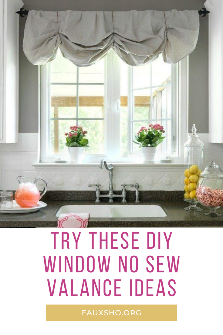 I love crafty stuff, especially home decor. But.... I am the world's worst sewer. That's why these diy window no sew valances are so awesome. Create the look you want for your windows even if you don't sew. Hard to believe, right? Just read the post for more ideas that you will flip for. #nosew #windowvalances #windowtreatments #fauxshoblog