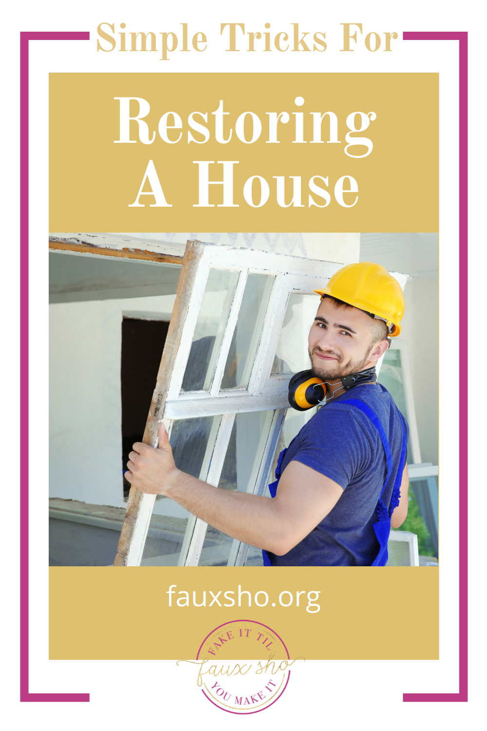 Fauxsho.org will help you find out how to do things on your own--even without any experience! Looking to fix up an outdated space? Find out how you can restore a home on your own now!