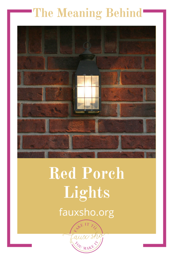 Red Porch Light Outdoors Home Decor