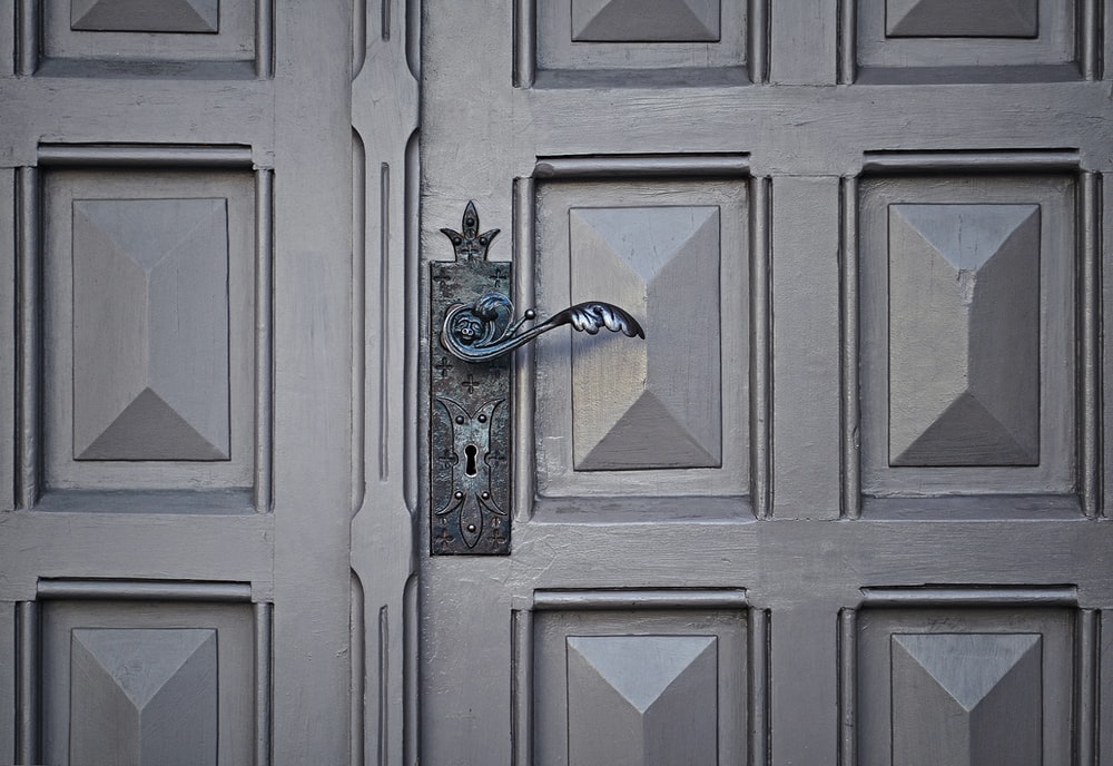 Bedroom door locks with a lever