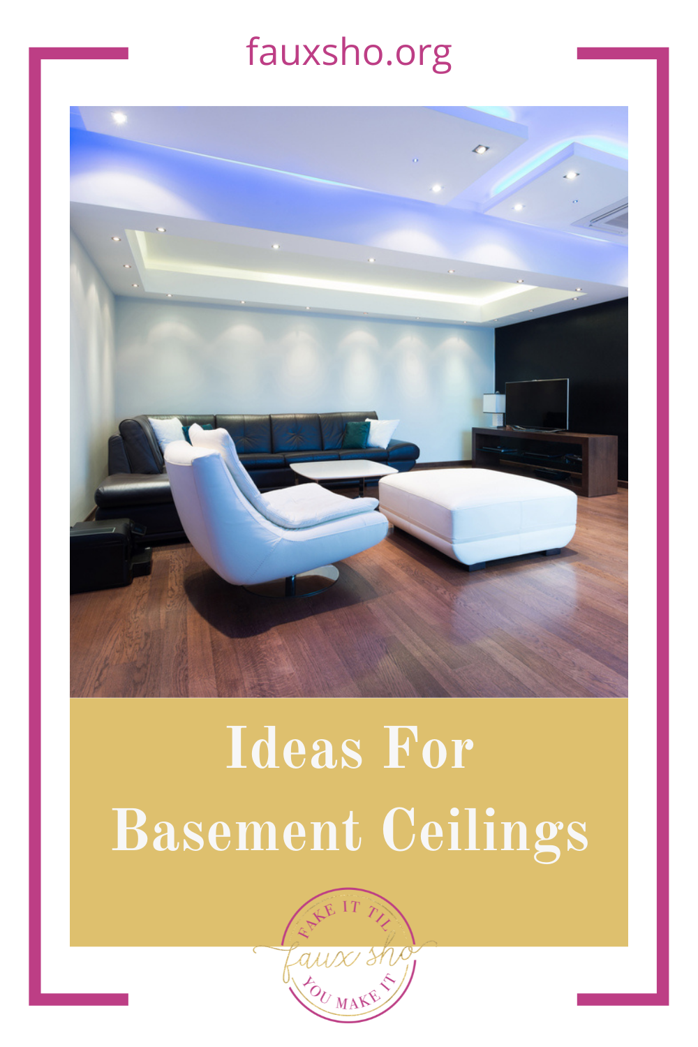 Fauxsho.org has the best ideas to help you fake it 'til you make it! Get the luxury of a deep bathtub in your home. Try these ideas for making your basement ceiling feel higher!