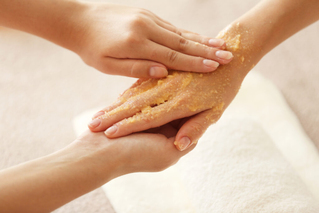 homemade hand scrub for hygiene